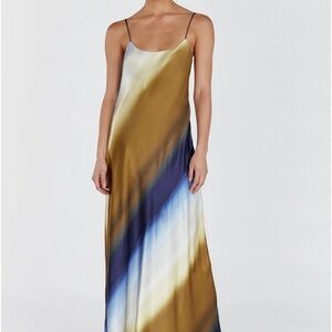 DISSH DENAI OMBRE SATIN MAXI DRESS